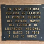 Placa conmemorativa Santa María de Dota