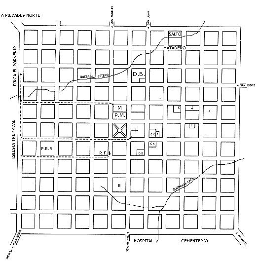 Mapa de San Ramón el 12 de marzo de 1948