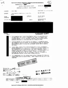 Documento desclasificado de la CIA