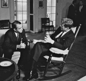 El Canciller Daniel Oduber Quirós con el presidente Kennedy de EE.UU.