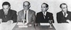Monge, Orlich, Figueres y Oduber.